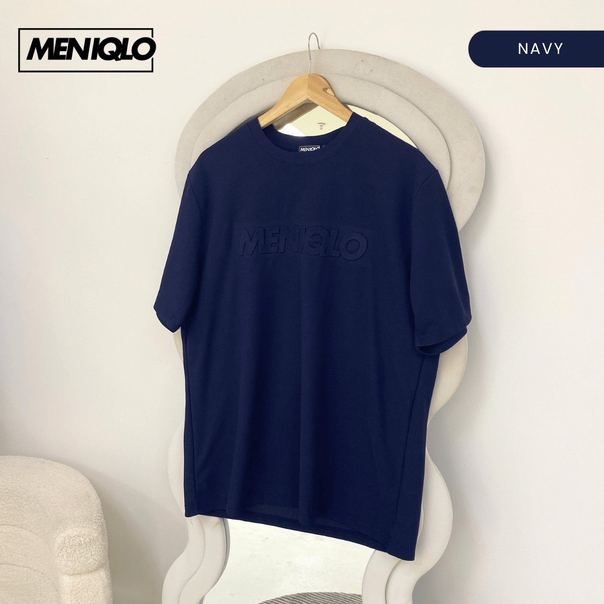 MENIQLO FARHAN CASUAL EMBOSSED OVERSIZED TEE-MQ1013