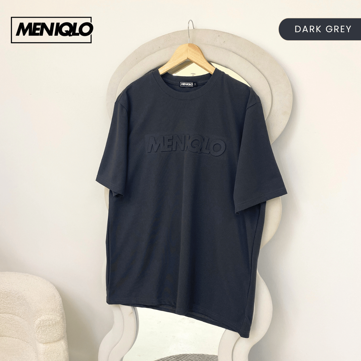 MENIQLO FARHAN CASUAL EMBOSSED OVERSIZED TEE-MQ1013