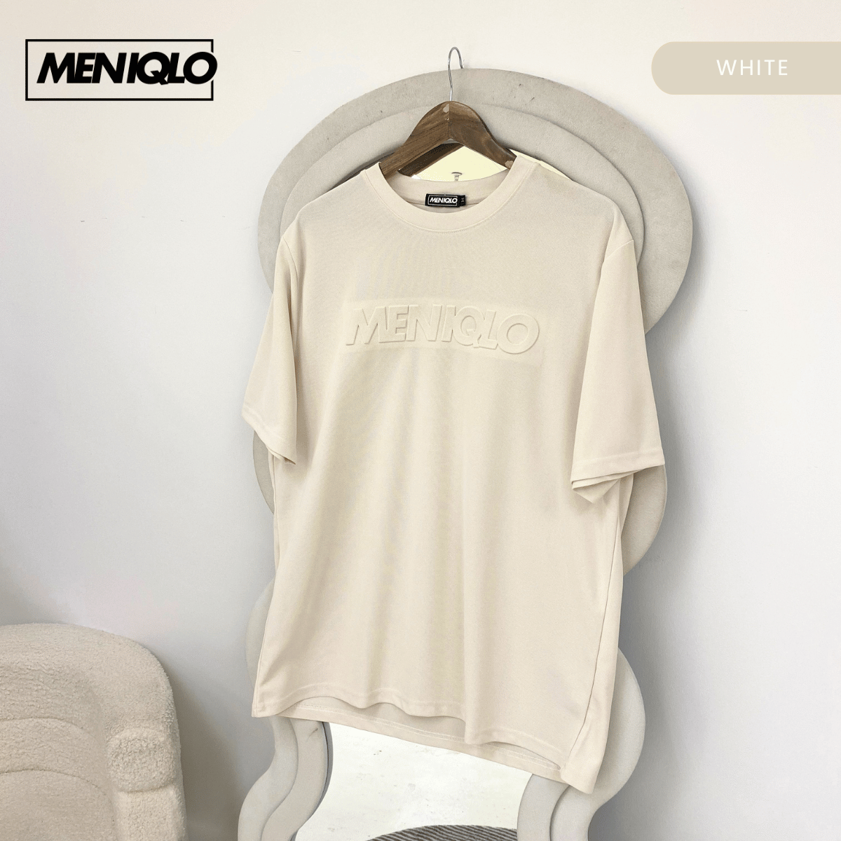 MENIQLO FARHAN CASUAL EMBOSSED OVERSIZED TEE-MQ1013