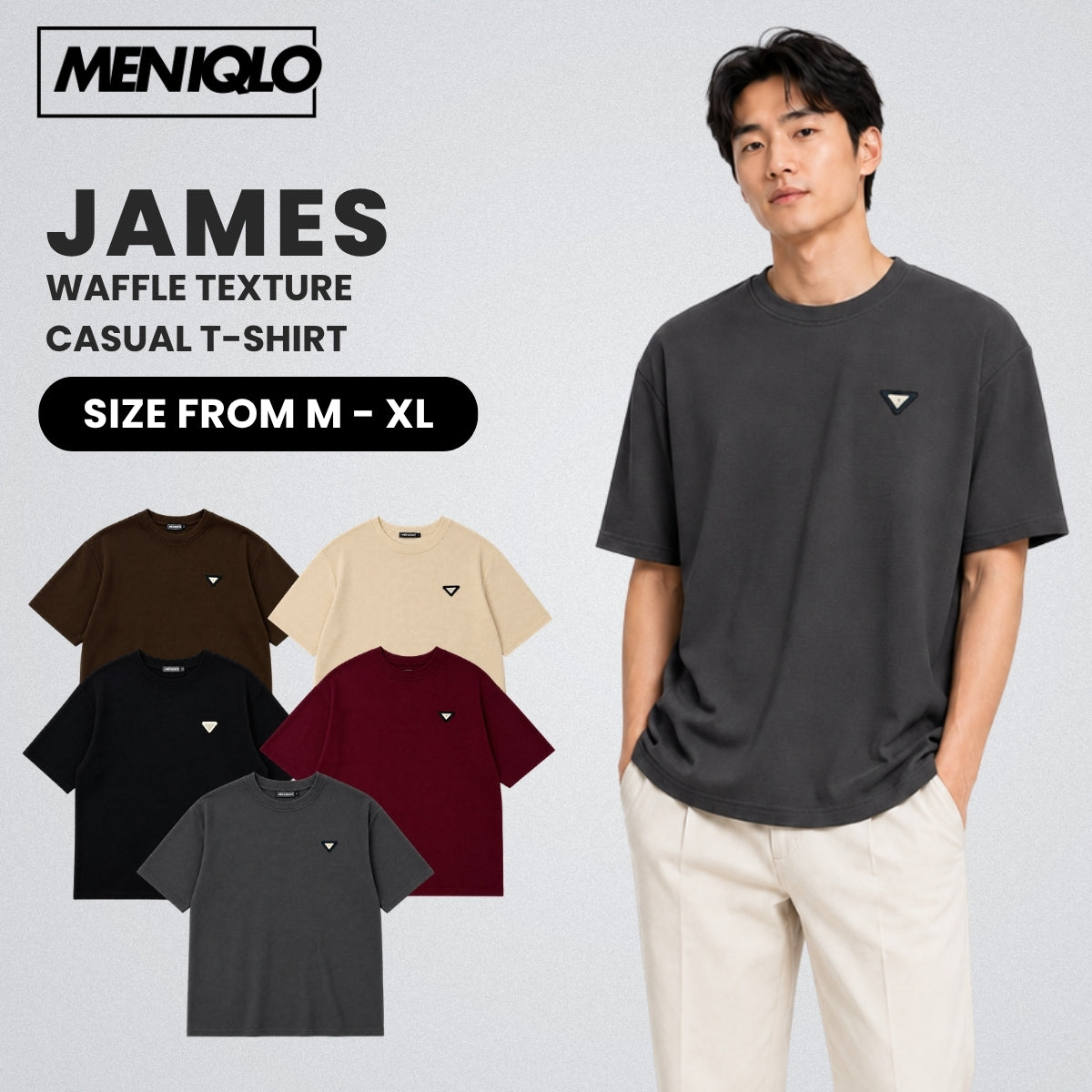 MENIQLO JAMES MEN OVERSIZE SHIRT SHORT SLEEVE - MQ1014