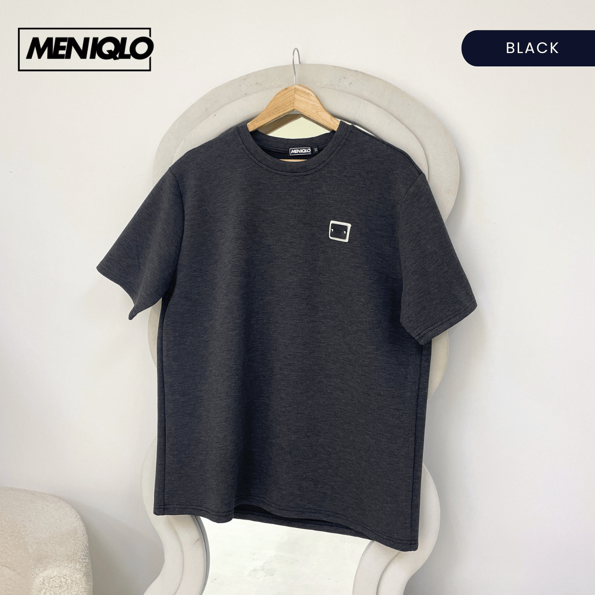 MENIQLO FIKRI MINIMAL PATCH OVERSIZED T-SHIRT-MQ1016