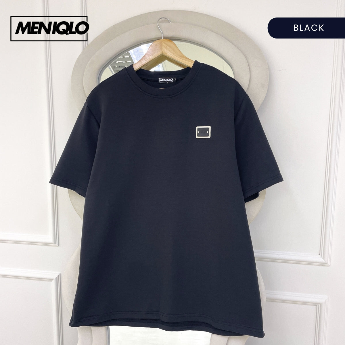 MENIQLO FIKRI MINIMAL PATCH OVERSIZED T-SHIRT-MQ1016