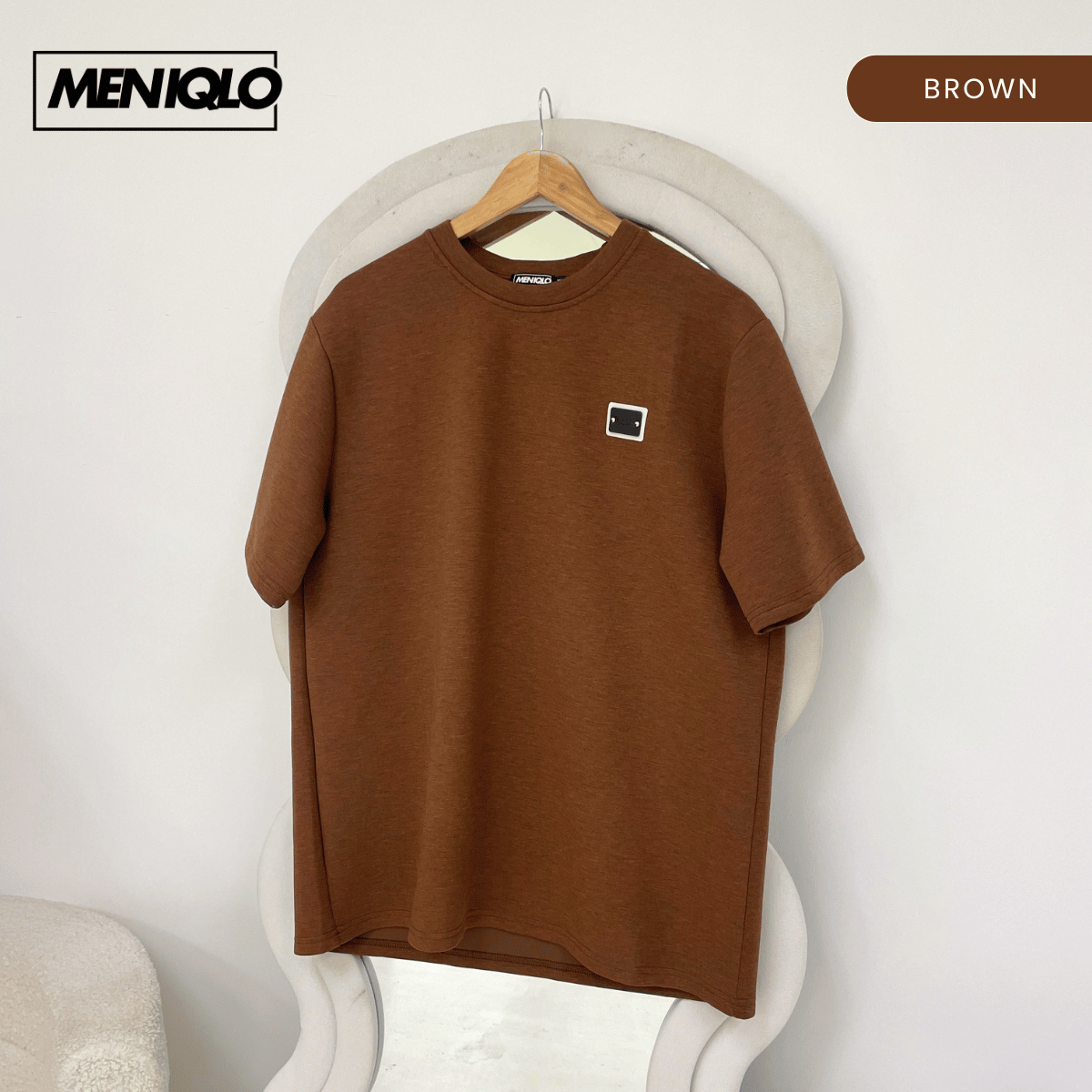 MENIQLO FIKRI MINIMAL PATCH OVERSIZED T-SHIRT-MQ1016