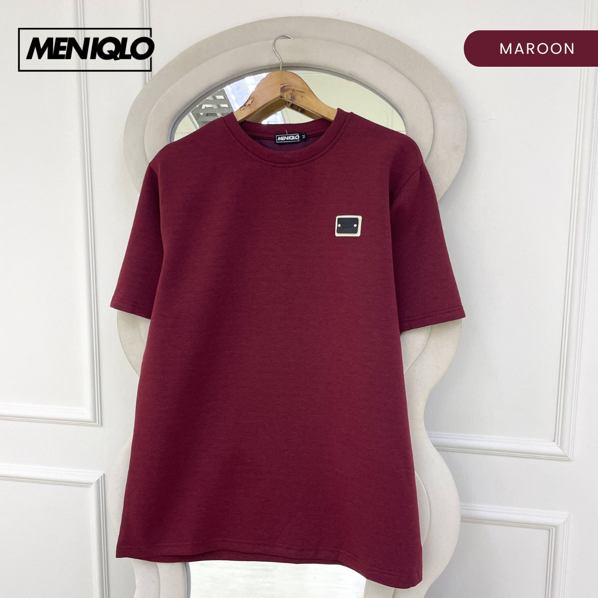MENIQLO FIKRI MINIMAL PATCH OVERSIZED T-SHIRT-MQ1016