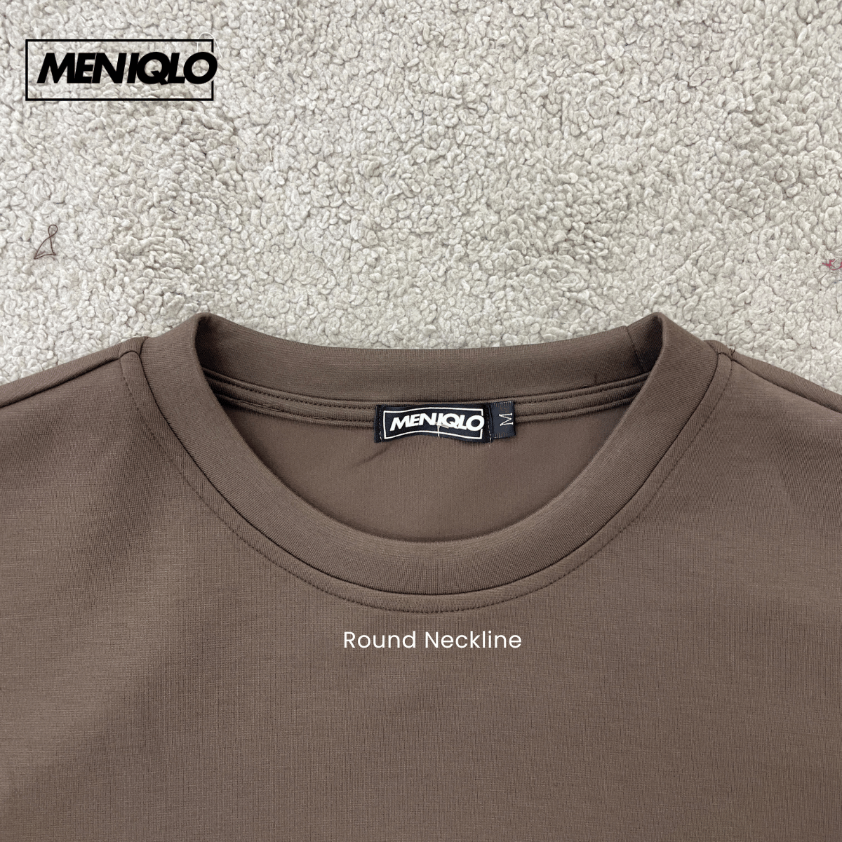 MENIQLO HUDSON MEN COLOUR BLOCK EMBROIDERED T-SHIRT - MQ1017(310GSM)
