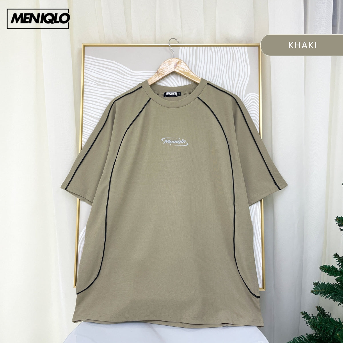 MENIQLO KHAIRI MINIMAL LOGO OVERSIZED MEN TEE - MQ1019