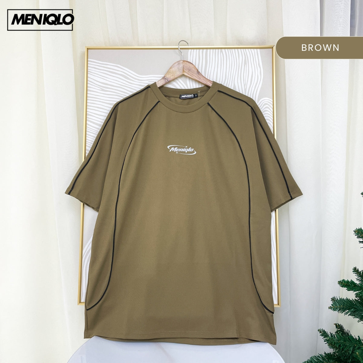 MENIQLO KHAIRI MINIMAL LOGO OVERSIZED MEN TEE - MQ1019