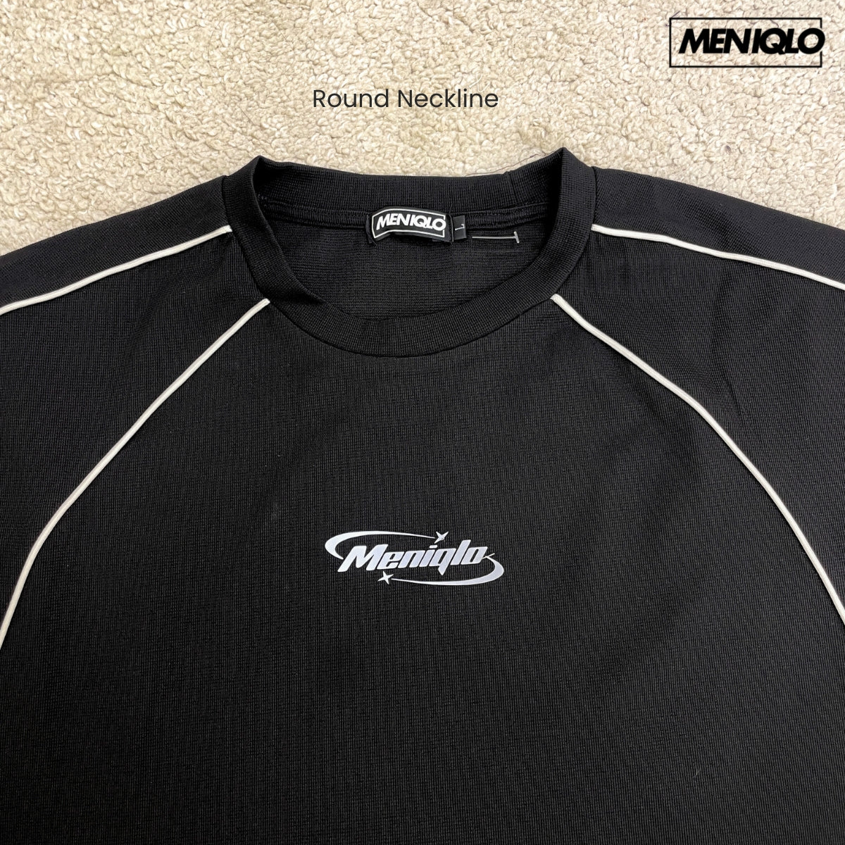 MENIQLO KHAIRI MINIMAL LOGO OVERSIZED MEN TEE - MQ1019