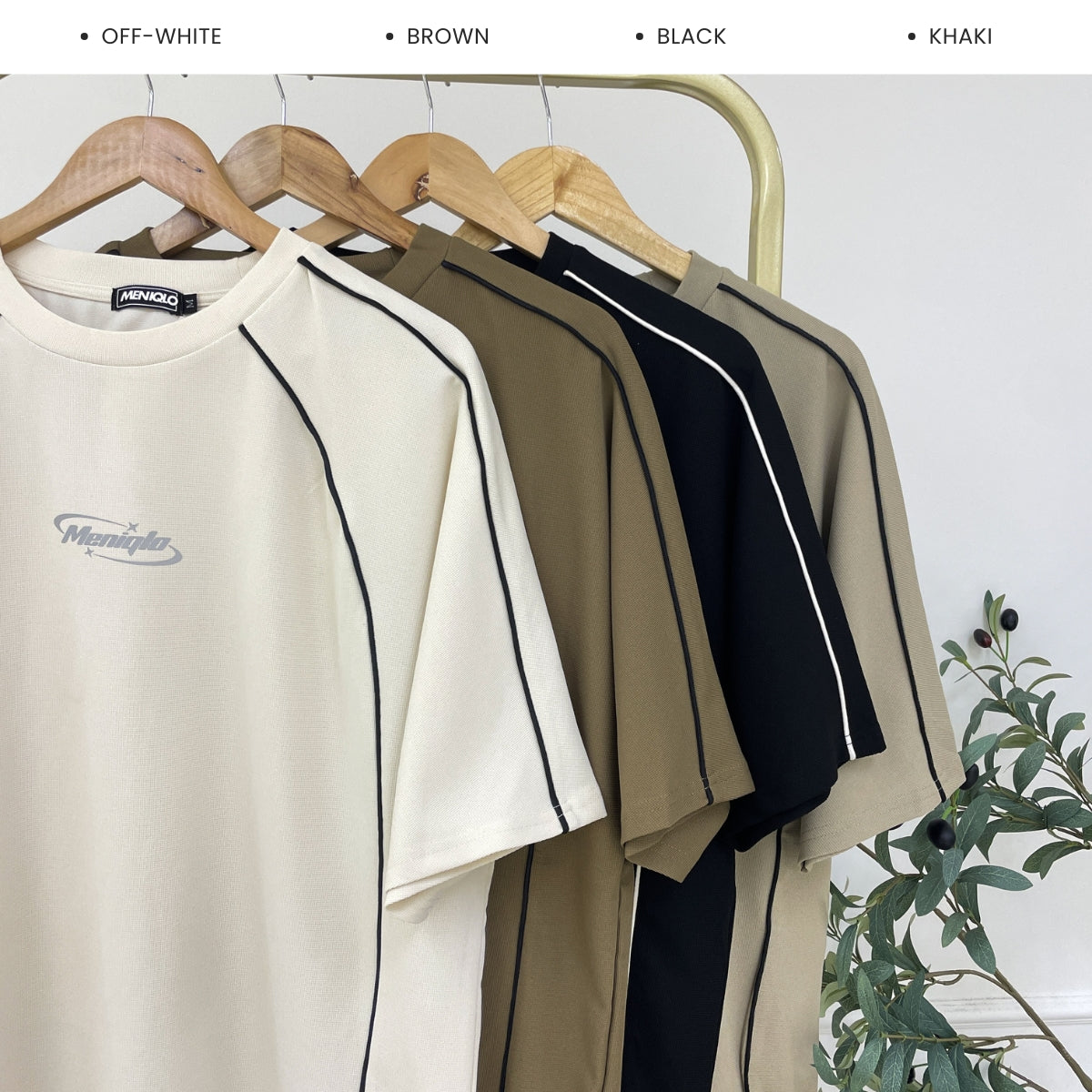 MENIQLO KHAIRI MINIMAL LOGO OVERSIZED MEN TEE - MQ1019