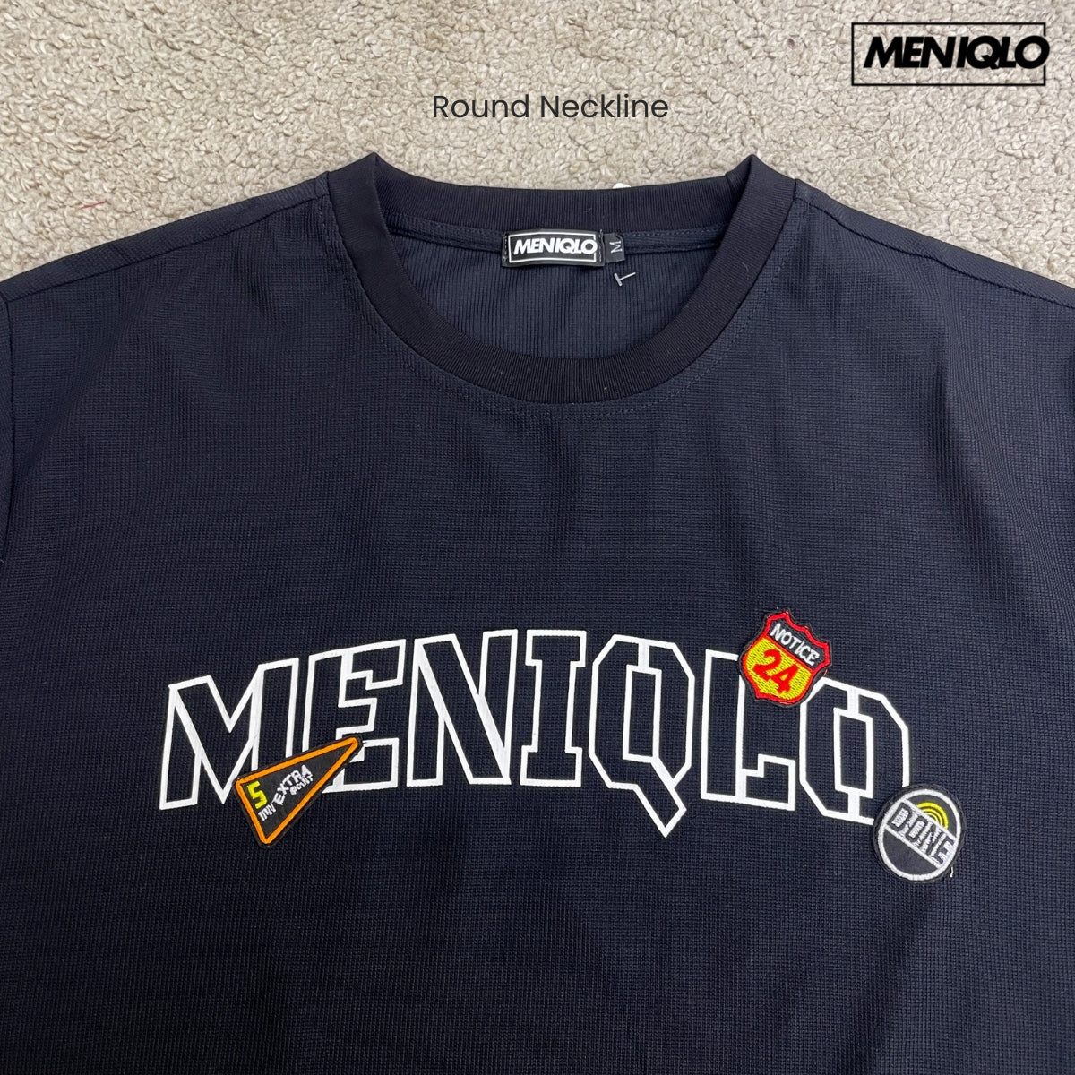 MENIQLO FAIZ VARSITY GRAPHIC OVERSIZED SHORT SLEEVE MEN T-SHIRT - MQ1021