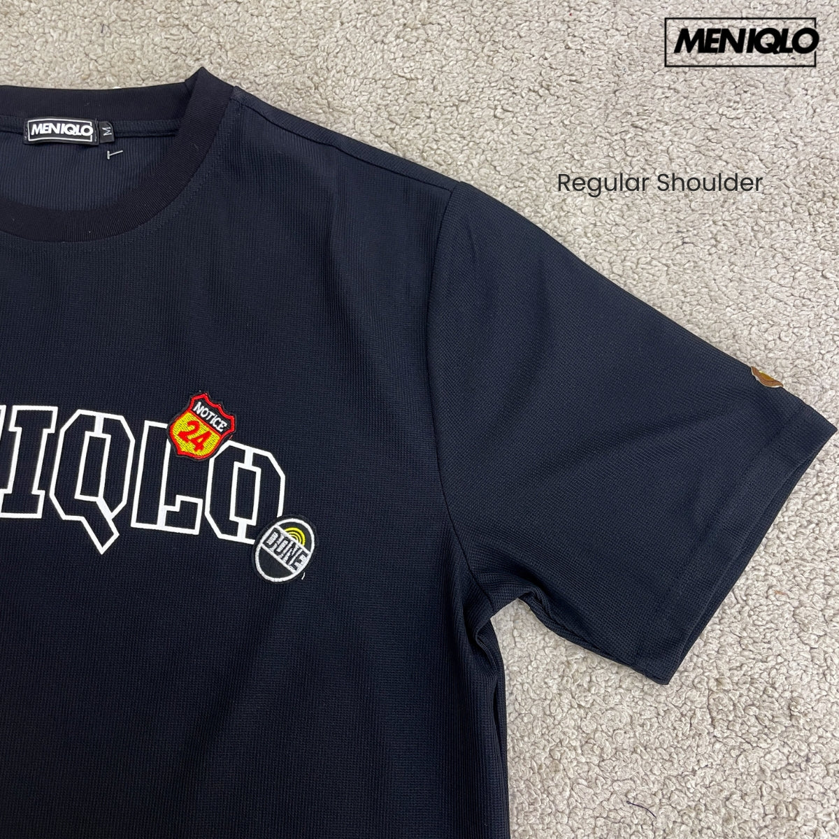 MENIQLO FAIZ VARSITY GRAPHIC OVERSIZED SHORT SLEEVE MEN T-SHIRT - MQ1021