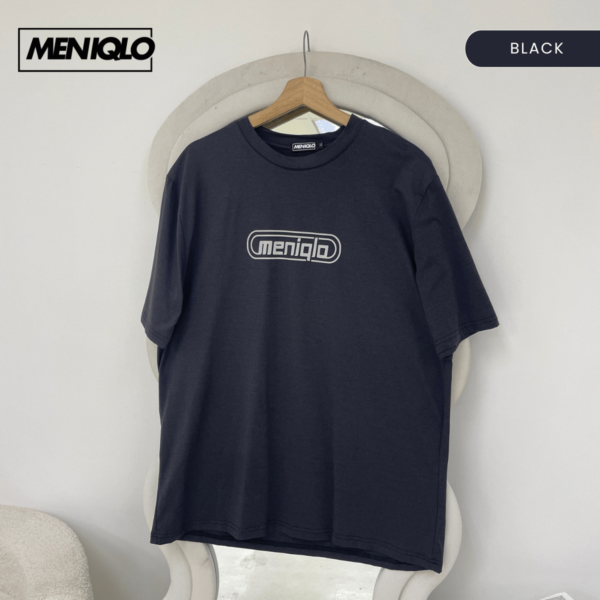 MENIQLO FADIL CLASSIC LOGO TEE OVERSIZED T-SHIRT - MQ1023