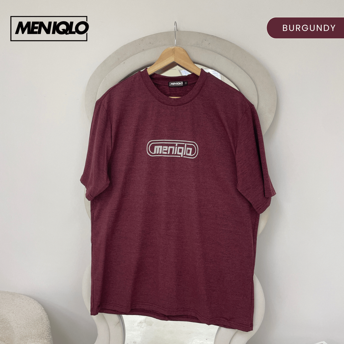 MENIQLO FADIL CLASSIC LOGO TEE OVERSIZED T-SHIRT - MQ1023