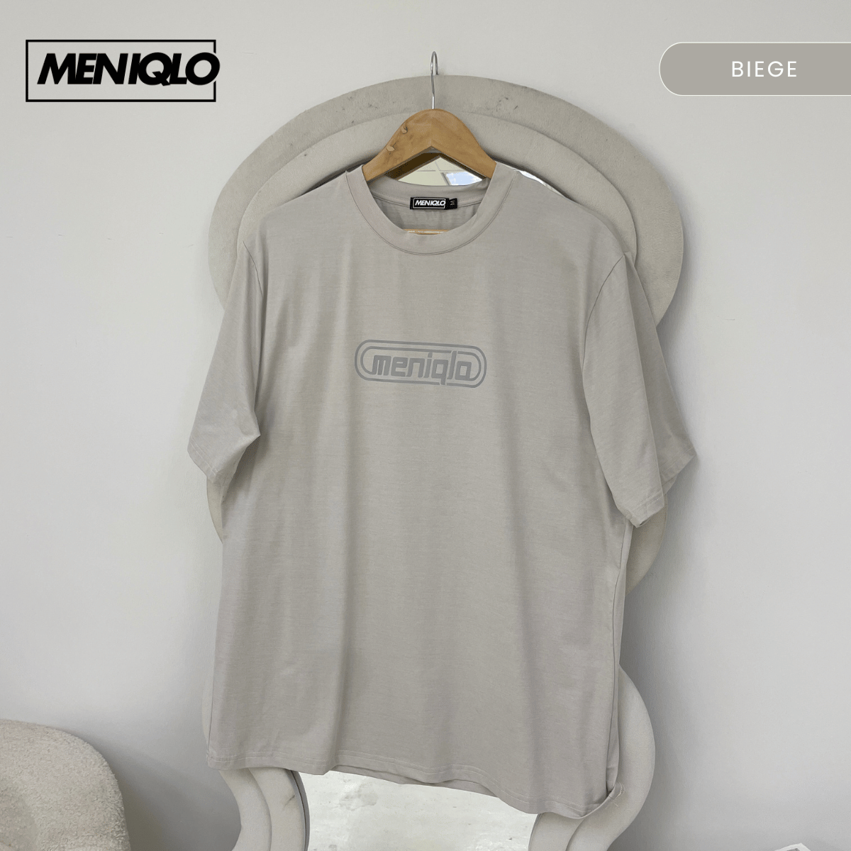 MENIQLO FADIL CLASSIC LOGO TEE OVERSIZED T-SHIRT - MQ1023