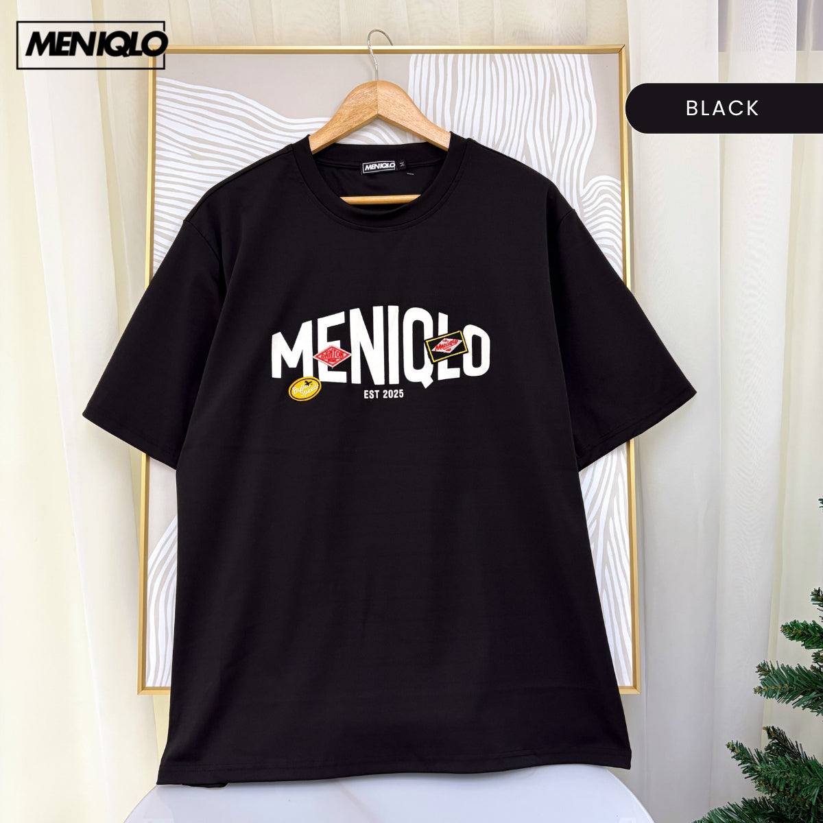 MENIQLO ZAIM MEN CASUAL GRAPHIC T-SHIRT OVERSIZED TEE (300GSM) - MQ1024