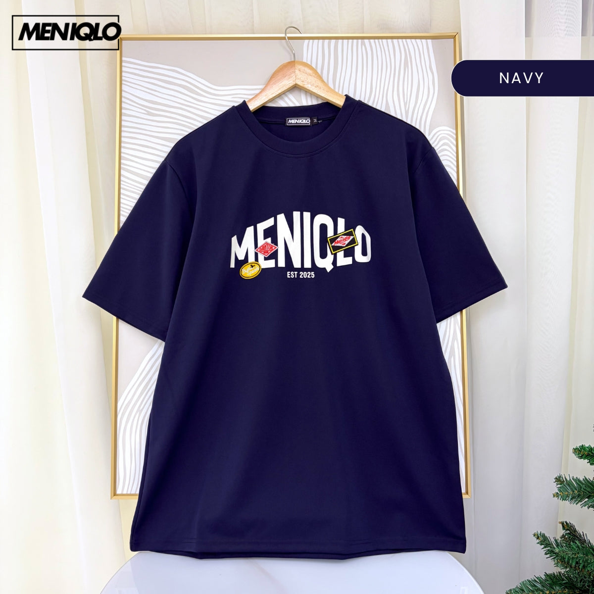 MENIQLO ZAIM MEN CASUAL GRAPHIC T-SHIRT OVERSIZED TEE (300GSM) - MQ1024