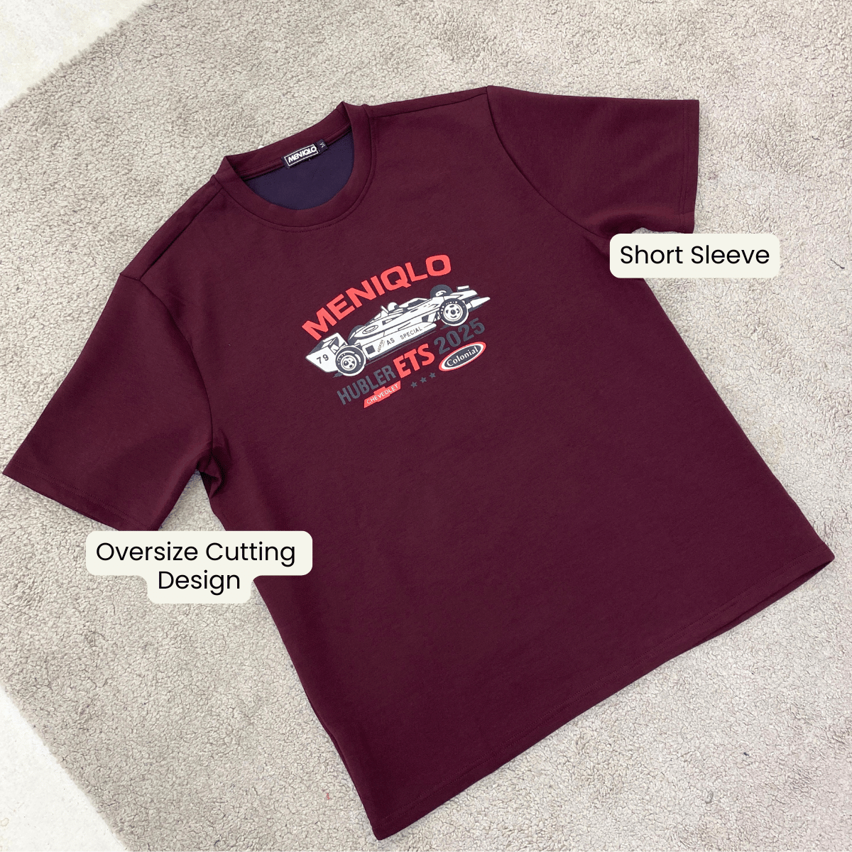 MENIQLO NABIL CLASSIC GRAPHIC OVERSIZED T-SHIRT-MQ1026