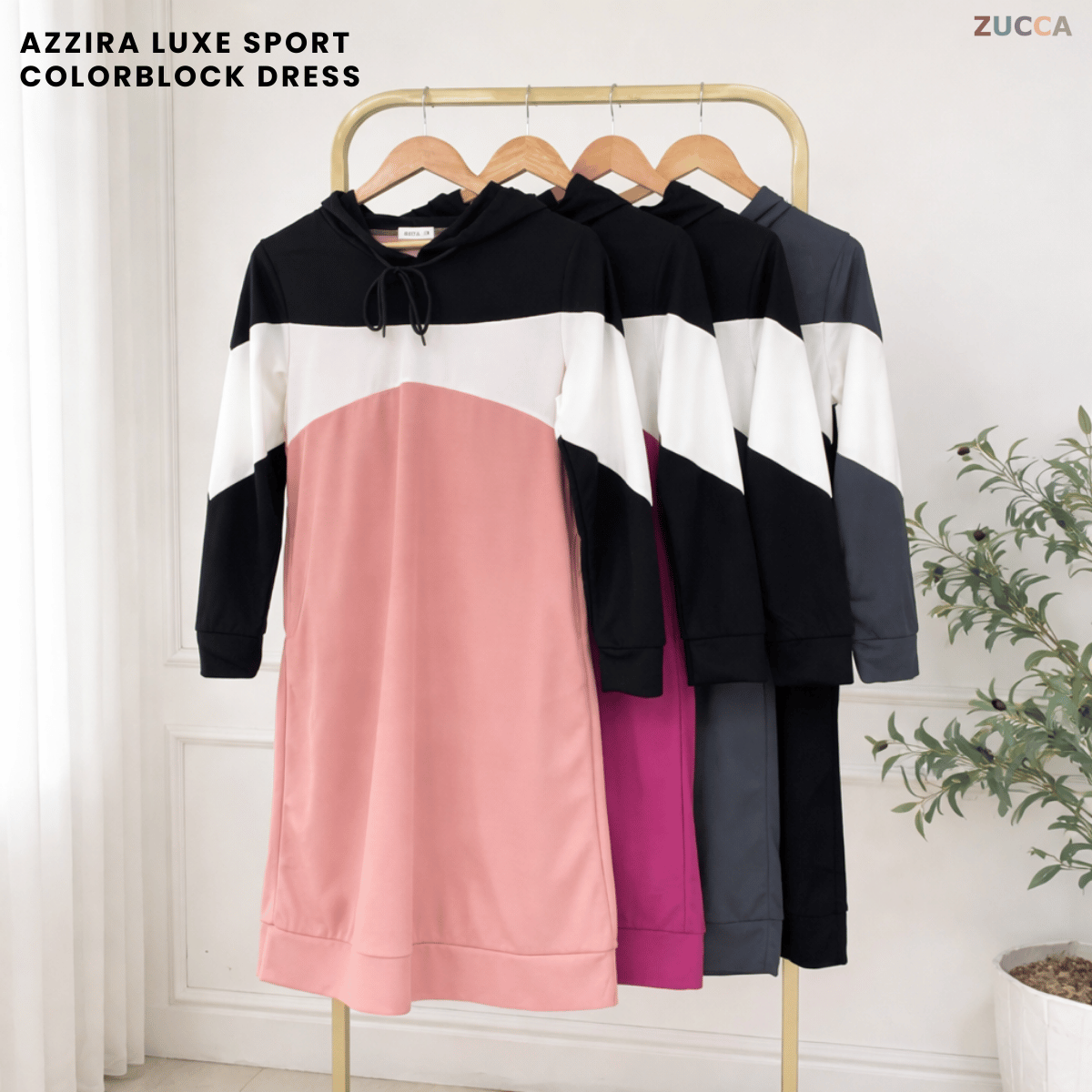 ZUCCA AZZIRA LUXE SPORT COLOURBLOCK DRESS-MS008