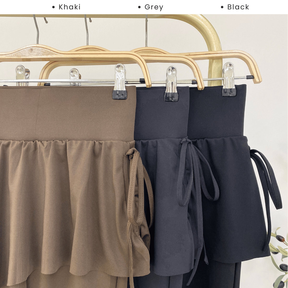 NERINA PALAZZO FLARE PANTS WITH OVERLAY SKIRT MUSLIMAH STYLE-MS011 (SW93)