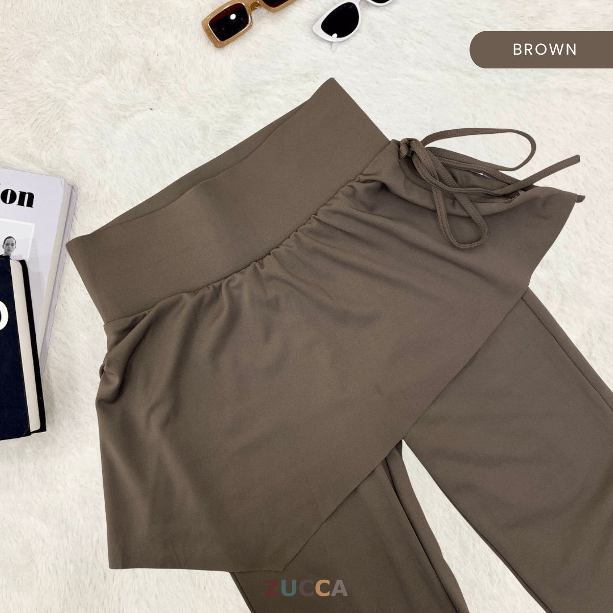 NERINA PALAZZO FLARE PANTS WITH OVERLAY SKIRT MUSLIMAH STYLE-MS011 (SW93)