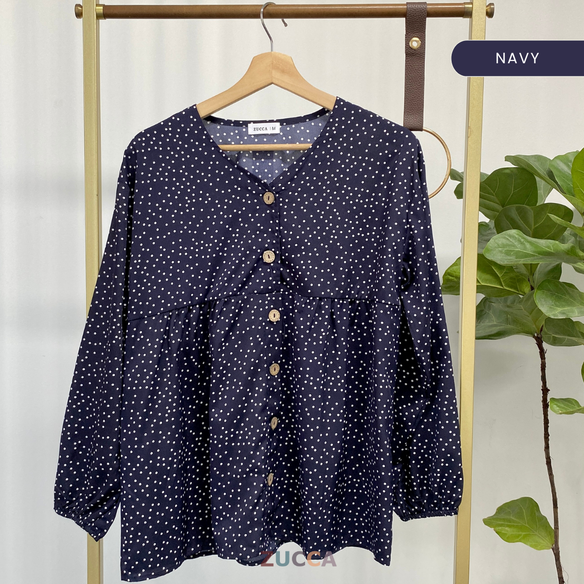 ZUCCA HANINA PRINTED WOMEN BLOUSE - MA042 BAJU WANITA