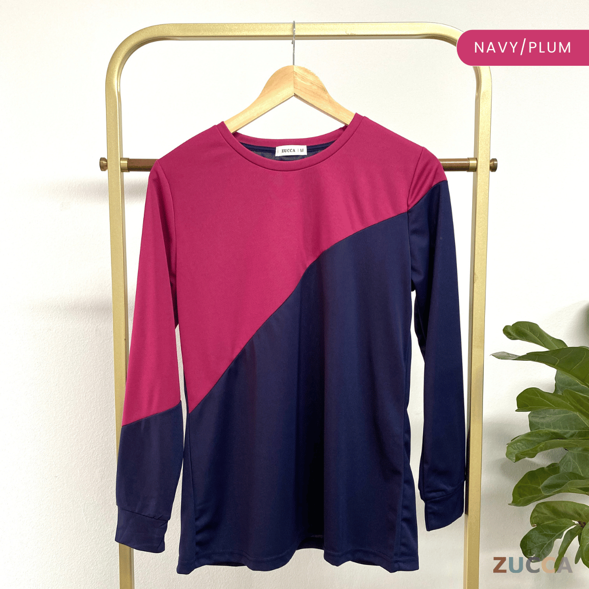 ZUCCA NIKI COLOURBLOCK CASUAL PULLOVER SHIRT - MA020 WOMEN BLOUSE