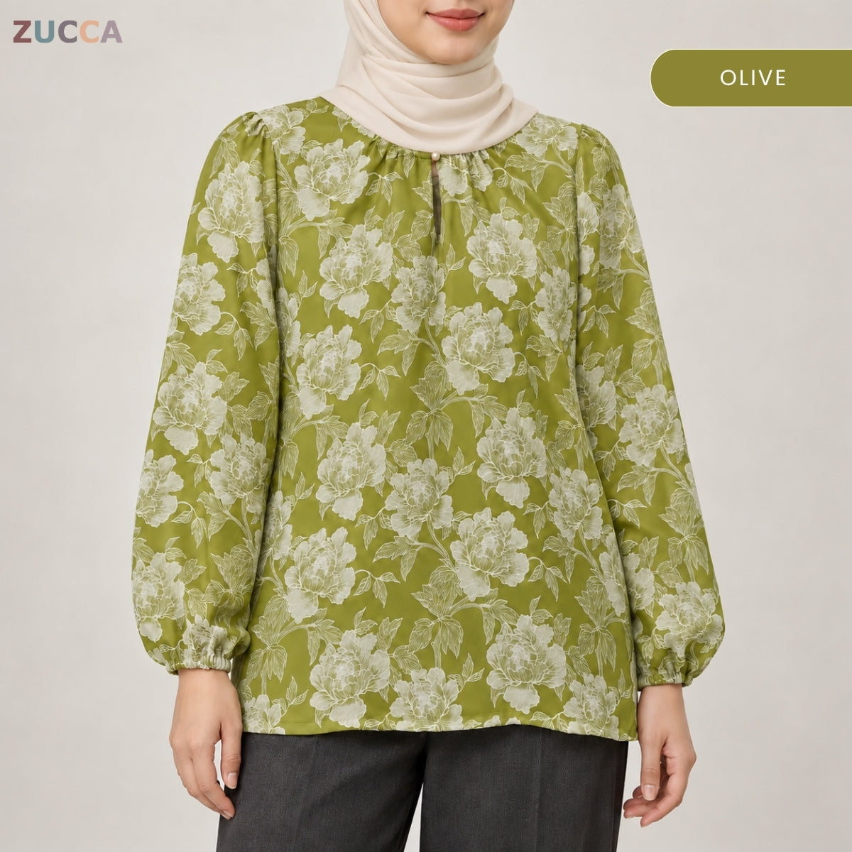 ZUCCA MILIANA FLORAL WOMEN BLOUSE LONG SLEEVE TOP - MA281