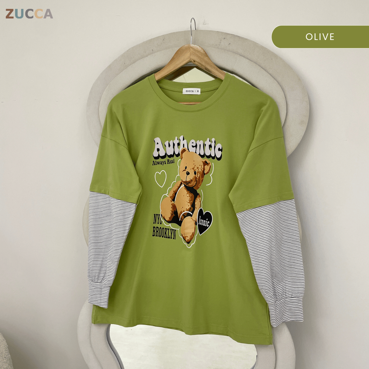 ZUCCA KAYLIE AUTHENTIC TEDDY GRAPHIC COTTON TEE - MA164