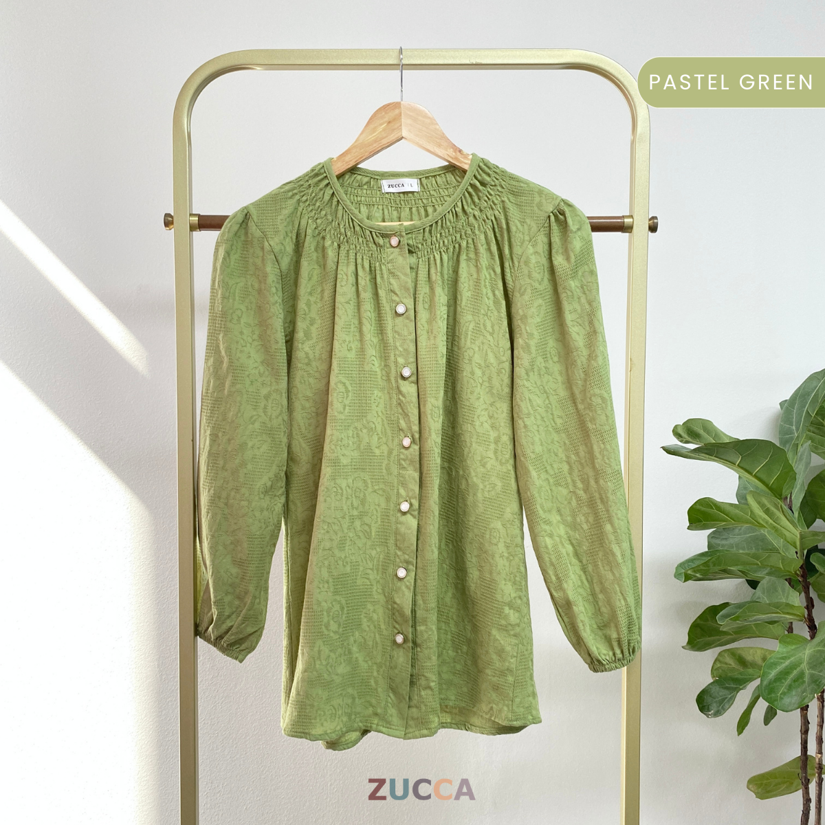 ZUCCA FARISYA BLAUS WANITA JACQUARD - DM269