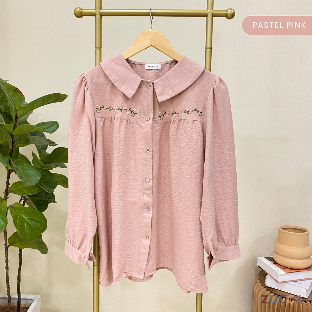 ZUCCA IRENA CASUAL EMBROIDERY BLOUSE - DM209