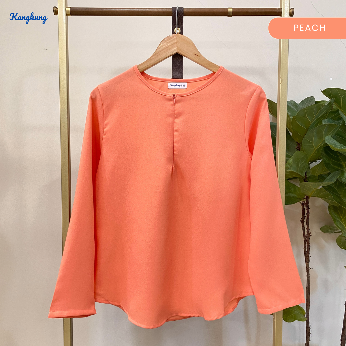 KANGKUNG MISTY BLOUS KASUAL ZIP BERGAYA – KK111