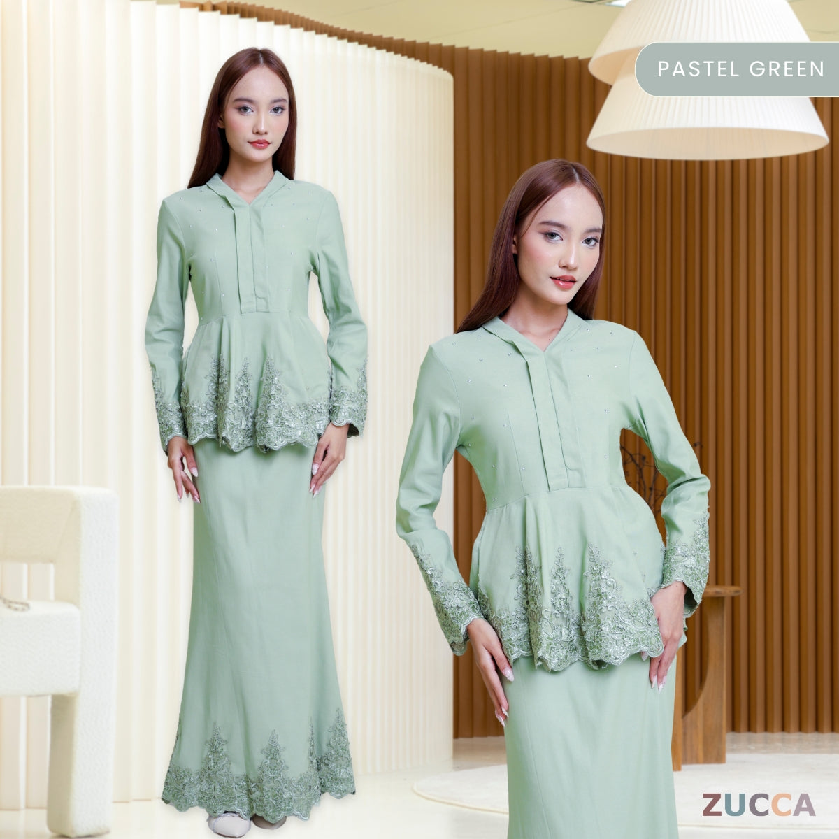 ZUCCA SOFEA WOMEN PEPLUM PEARL KURUNG - PL003