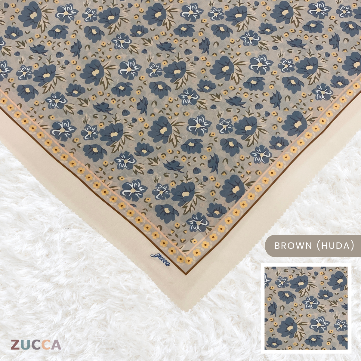 JULIANA HIJAB BAWAL FLORAL PRINTED VOILE - PSTU001