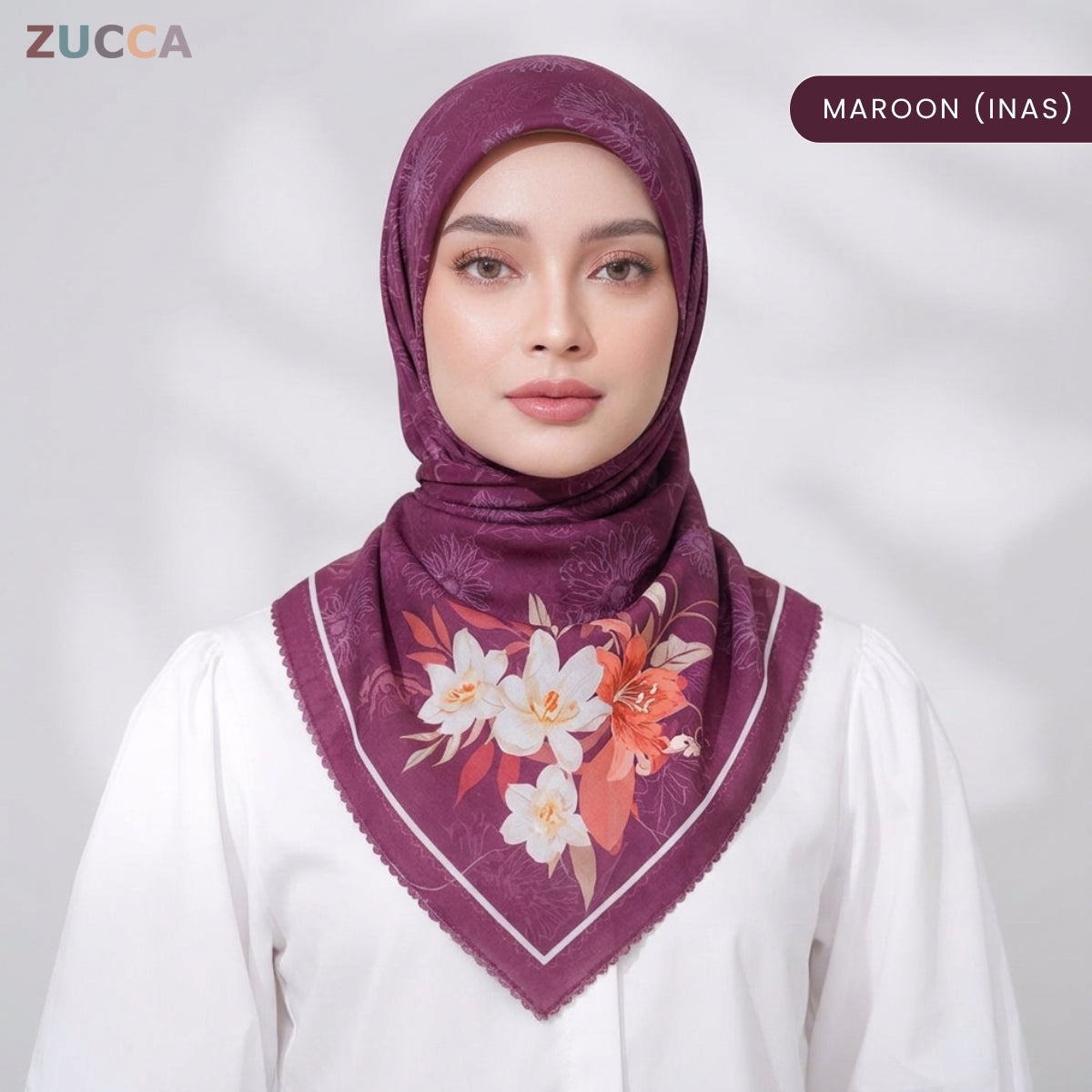 JULIANA HIJAB BAWAL FLORAL PRINTED VOILE - PSTU001