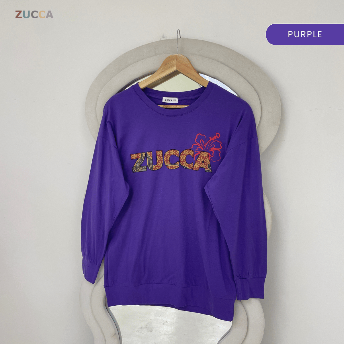ZUCCA ALANA FLORAL BATIK LONG SLEEVE TOP - MA270