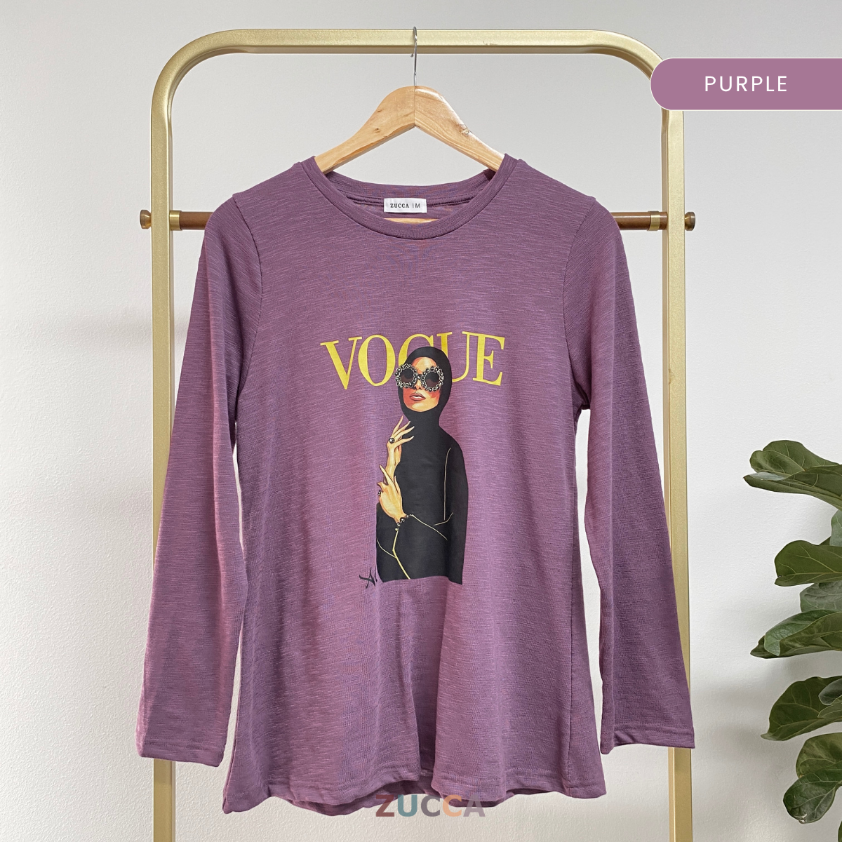 ZUCCA IQAH KEMEJA KASUAL BERCORAK REBEN – MA032 BAJU WANITA