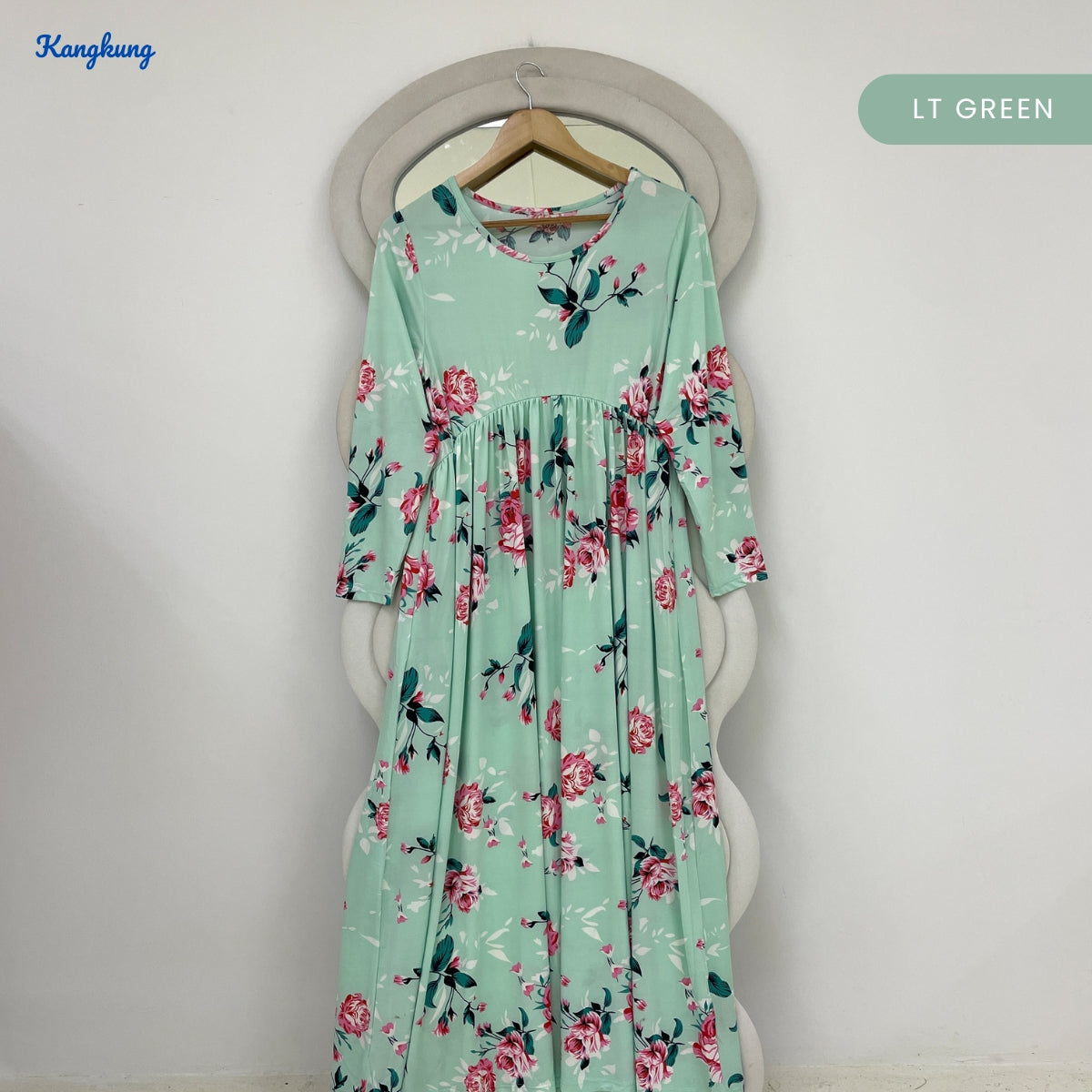 KANGKUNG FATIYA FLOWY FLORAL LONG DRESS - Q001