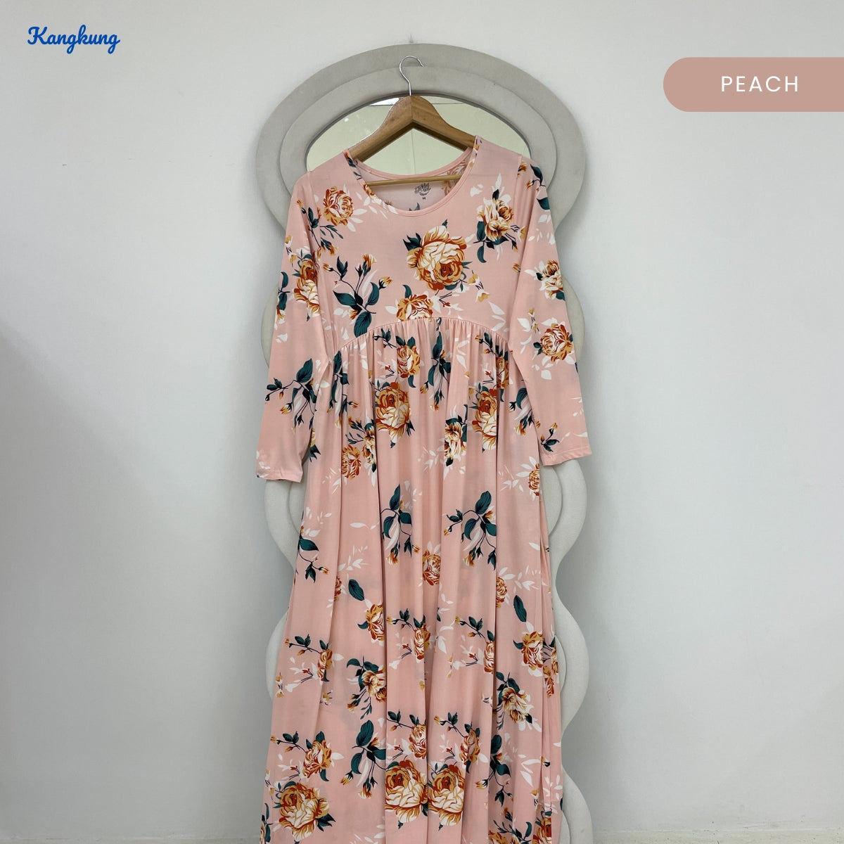 KANGKUNG FATIYA FLOWY FLORAL LONG DRESS - Q001