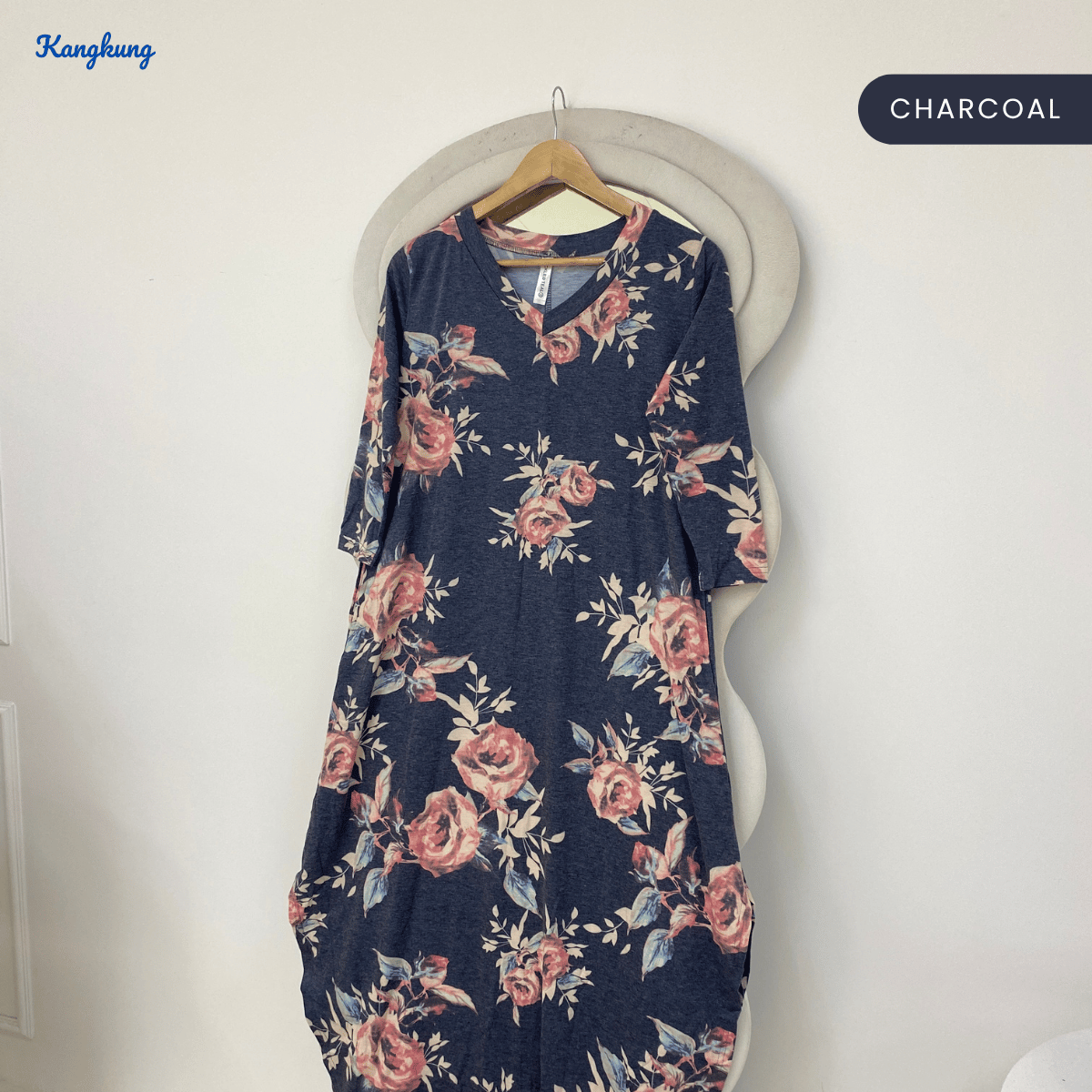 KANGKUNG PATRICIA OPEN V-NECK TOP - Q00403 (#153)