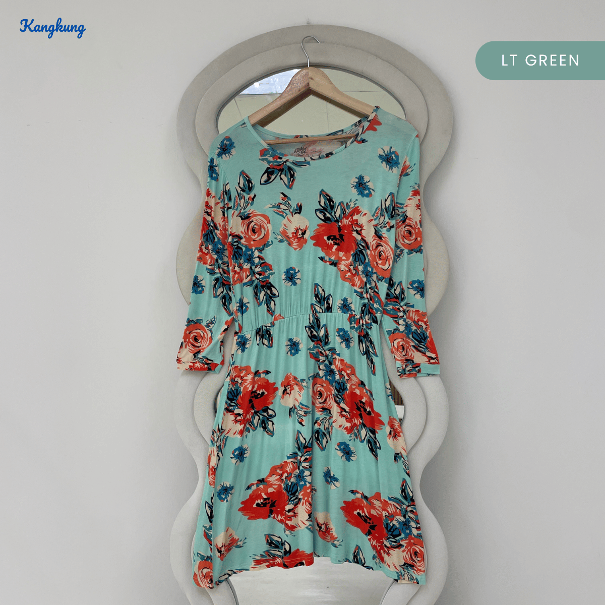 KANGKUNG YANIE FLORAL PRINT FLOWY MINI DRESS - Q005(#138)