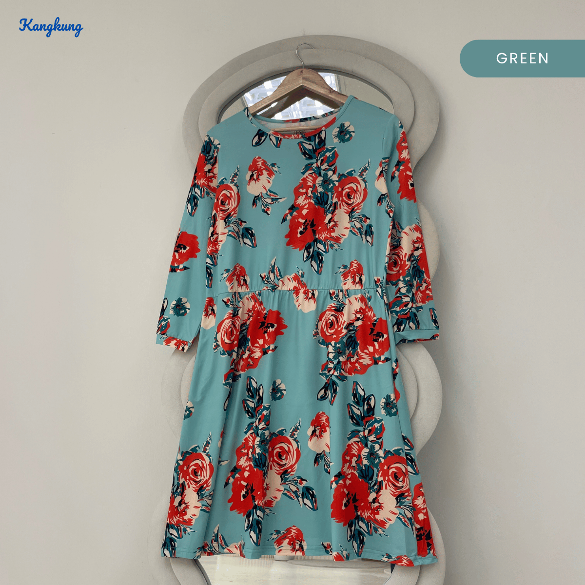 KANGKUNG YANIE FLORAL PRINT FLOWY MINI DRESS - Q005(#138)