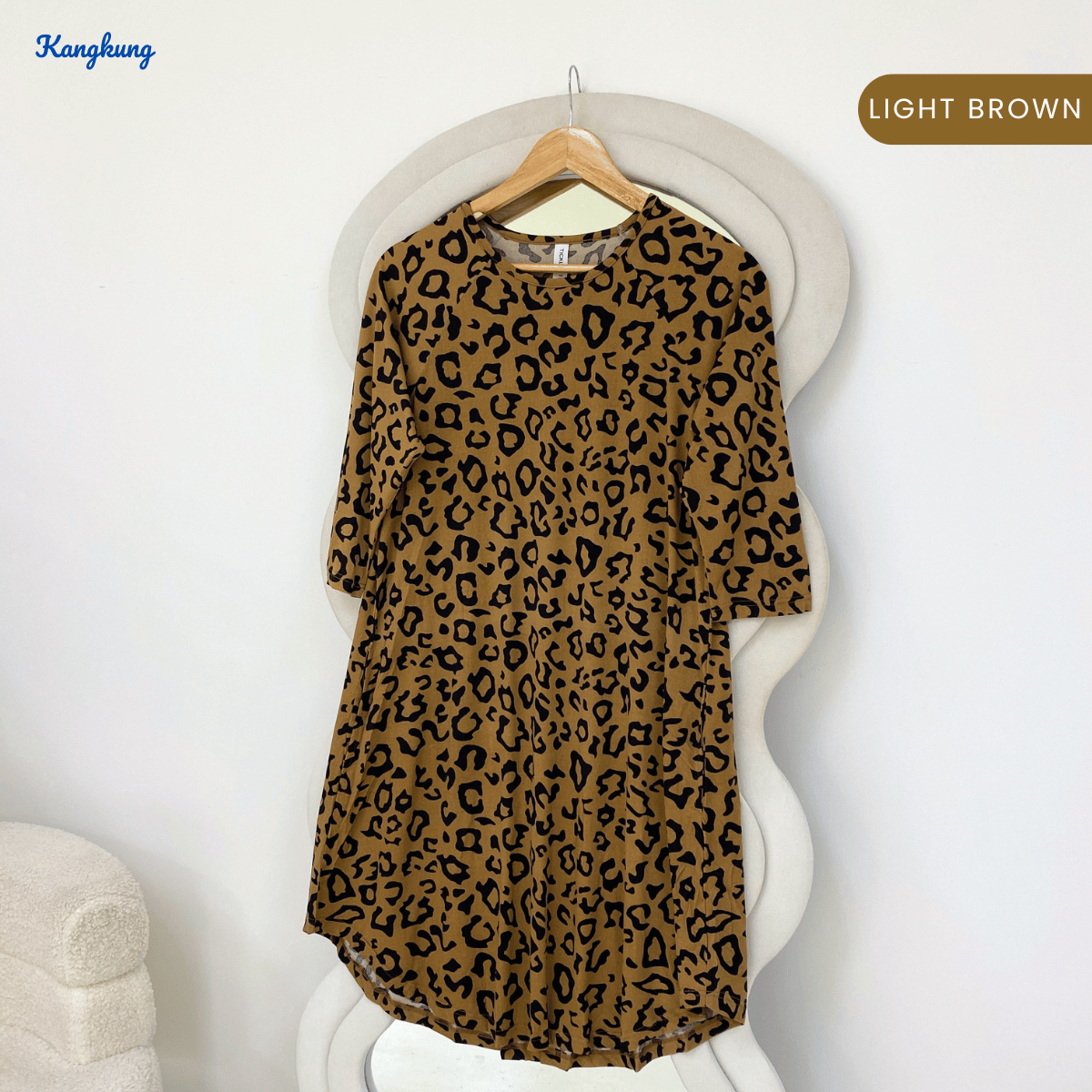 KANGKUNG JANE PRINTED FLARE LONG TOP-Q006