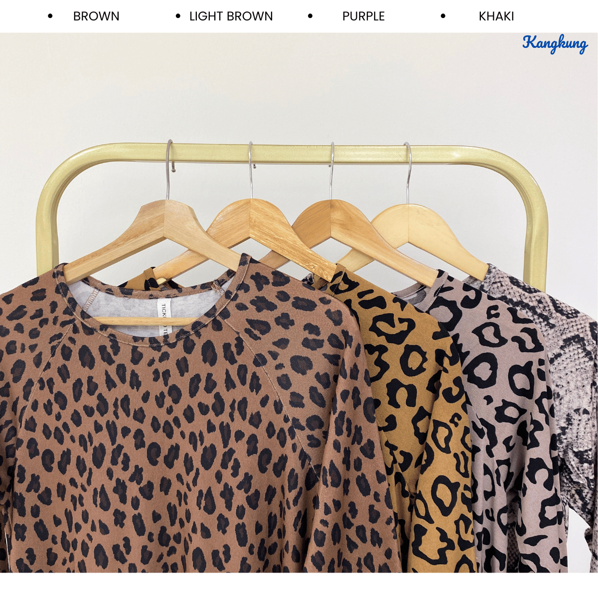 KANGKUNG JANE PRINTED FLARE LONG TOP-Q006