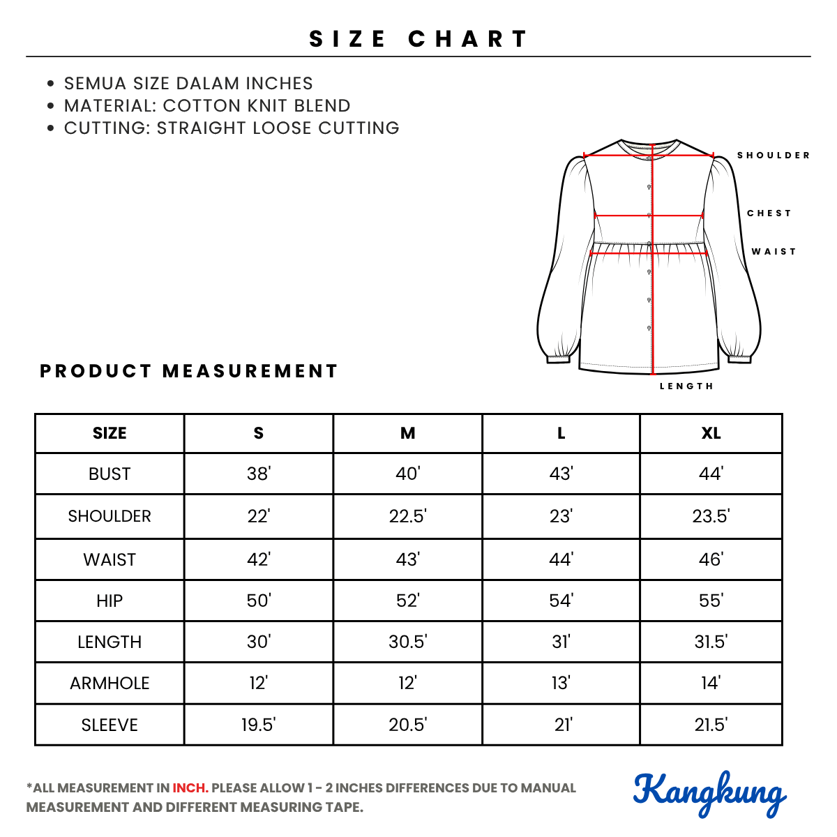 KANGKUNG HALINA STRIPED CONTRAST SLEEVE TOP - Q015 (#177)