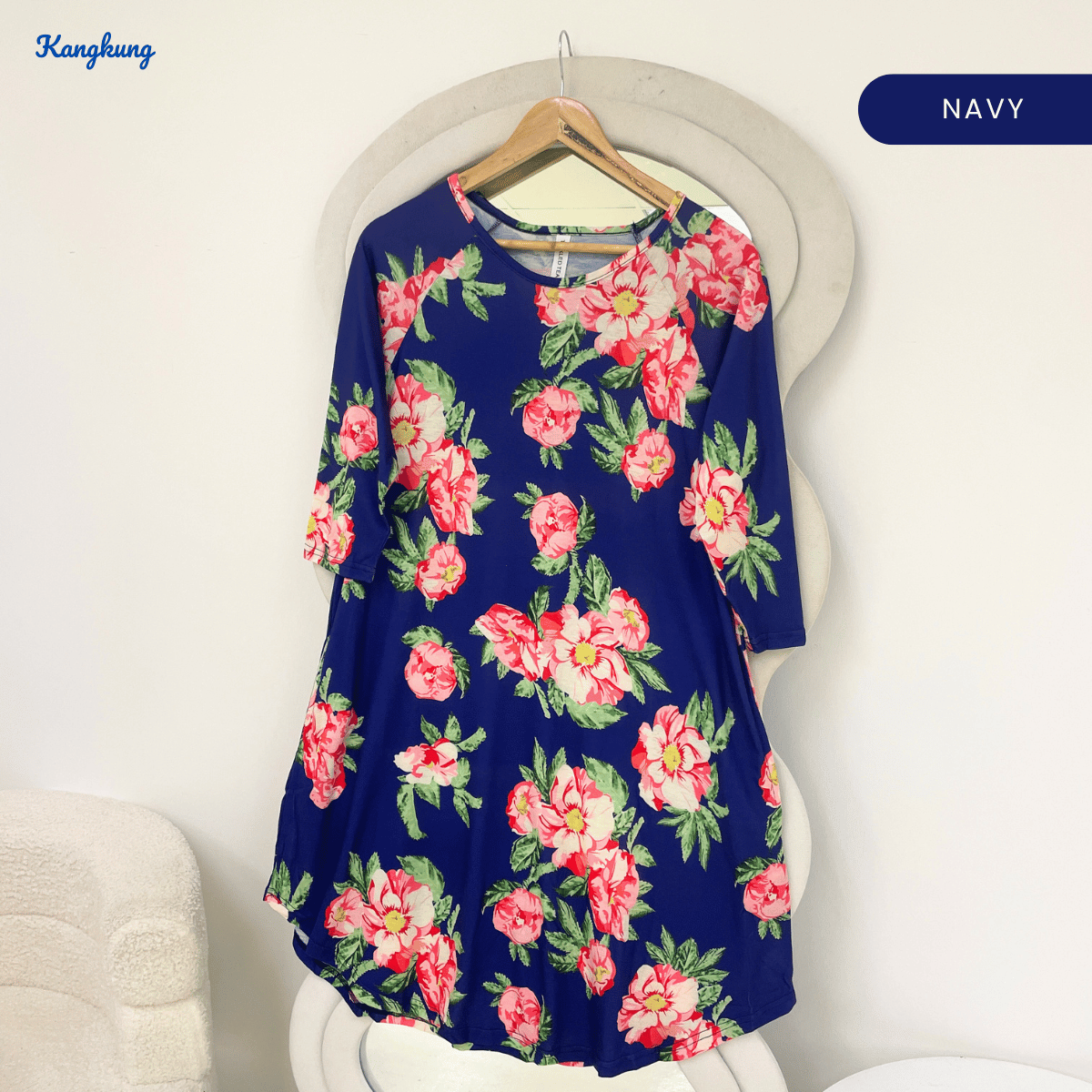 KANGKUNG BIHA FLORAL PRINTED LONG SLEEVE TOP-Q009