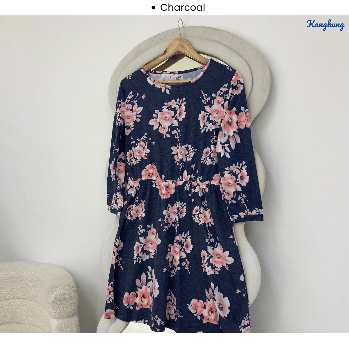 KANGKUNG ANDREA LONG SLEEVE MODEST FLORAL TOP - Q008 (#191)