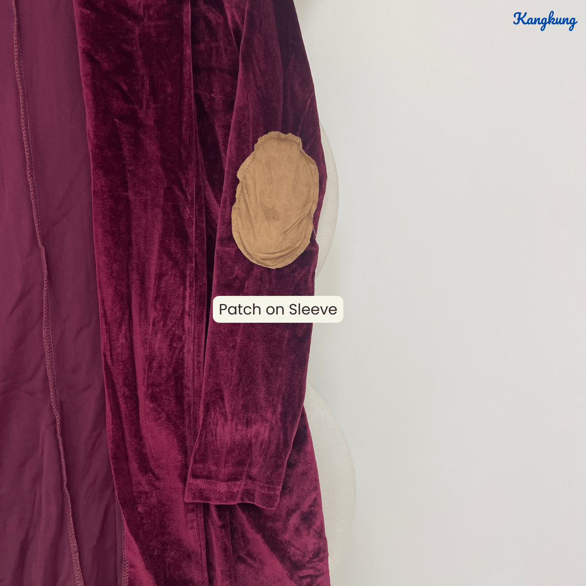 KANGKUNG SORAYA VELVET OPEN-FRONT LONG CARDIGAN - Q047(#065)