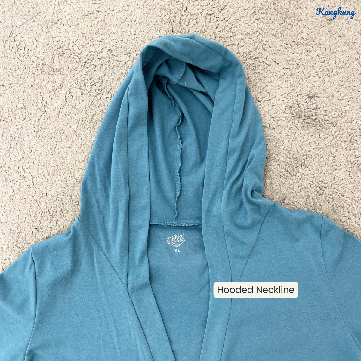 KANGKUNG ANNORA DRAPED POCKET LONG CARDIGAN - Q049