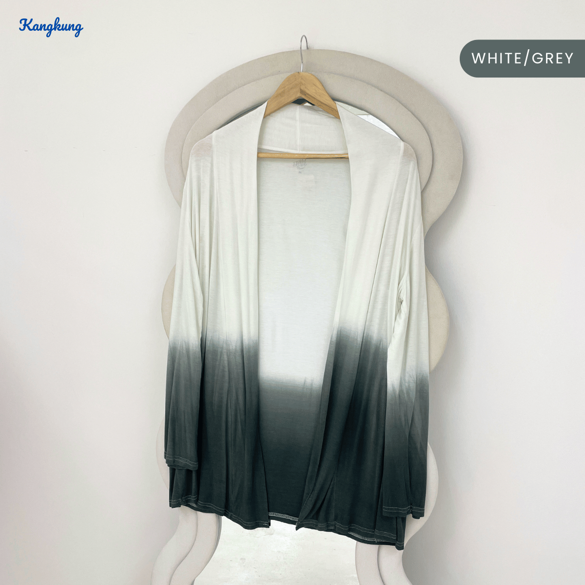 KANGKUNG HANAIRA OMBRE OPEN-FRONT LONG CARDIGAN - Q050