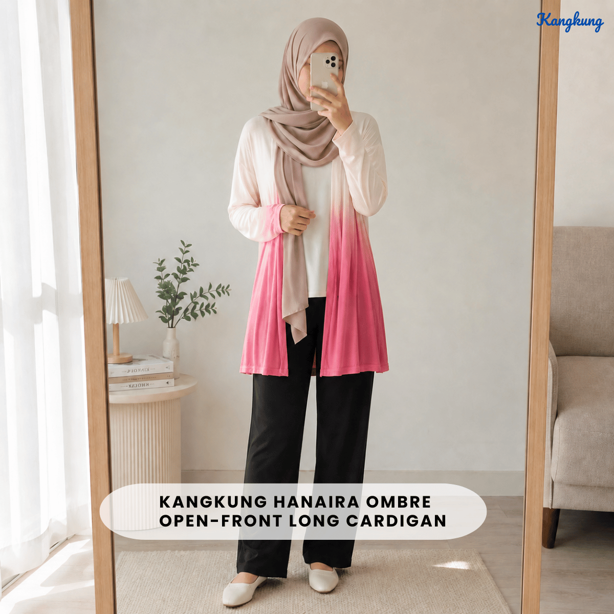 KANGKUNG HANAIRA OMBRE OPEN-FRONT LONG CARDIGAN - Q050